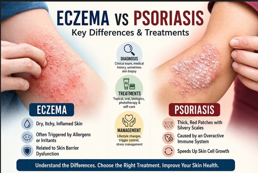 Eczema vs Psoriasis by morningsun